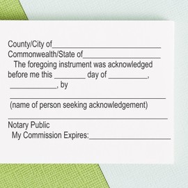 Slim Pre-Inked Acknowledgement Notary Stamp, Acknowledgement Stamp for Affidavit Notary Public, Slimline Design, Press and Print, Easy to Carry - Portable
