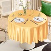 Cobedzy 1 Pack 60 Inch Round Satin Tablecloth Gold Satin