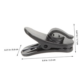 WOONEKY 200pcs Rotatable Plastic Mic Holders for Stable Lapel Microphones and Headsets Easy Installation for Everyday Use for Shirt and Collar