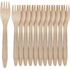 Perfect Stix 100 Pack Disposable Wooden Forks. 6 Inches Long