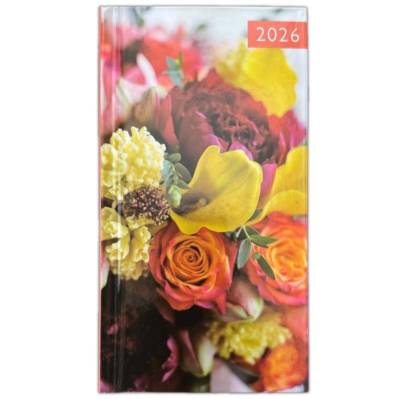 2026 Diary Slim Week to View Fashion Floral Photographic in