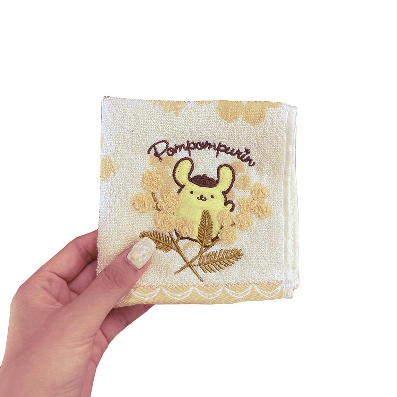 Maruma Mini Towel Handkerchief Pompompurin Bluempurrin 100% Cotton Present Birthday