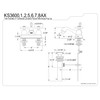 Kingston Brass KS3601AX Restoration 4-Inch Centerset Lavatory Faucet with Metal
