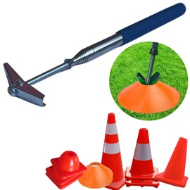 Versatyle Easy Cone Pickup Stick - Retractable Cone Picker Stick for Sports, Traffic and Outdoor Cones, Tool Works with Different Cones-Versatile Motorcycle Cones (40in Long, ~1.2in Cone Hole)