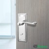 EAI Polished Chrome Georgian Scroll Bathroom Door Handles - 1