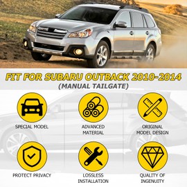 AUXMART Cargo Cover for Subaru Outback Manual Tailgate 2010 2011 2012 2013 2014 Retractable Rear Trunk Cargo Cover Security Cover Shielding Shade for Subaru Outback Accessories