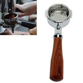 58 mm Bottomless Portafilter, Bottomless, Nude Portafilter with Filter Basket for Expobar, Rocket, Faema, Rancilio, EM19M2, Gemilai, Casadio, Asaso, Semremo, La Cimbali, GAECM (E Redwood)