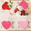JarThenaAMCS JarThenaAMCS 60Pcs Valentine's Day Paper Plates Heart Shaped Disposable