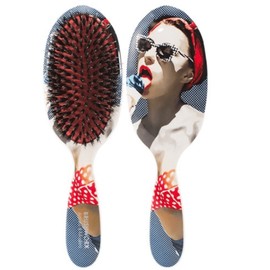 Brushworx Artists and Models Oval Cushion Hair Brush - Bubblegum Pop Ice