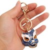 6pcs Lion Dance Keychains Cute Funny Exquisite Metal Rhinestone Chinese