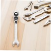 Operitacx Ratcheting Wrench Flexible Head Extra Long Wrench Pointed End