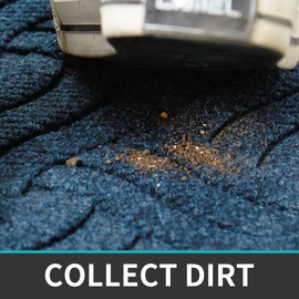 COSY HOMEER Door Mat Front Indoor Outdoor Doormat,Small Heavy Duty Rubber Outside Floor Rug for Entryway Patio Waterproof Entrance Rug,35"x59",Navy Blue,Wave