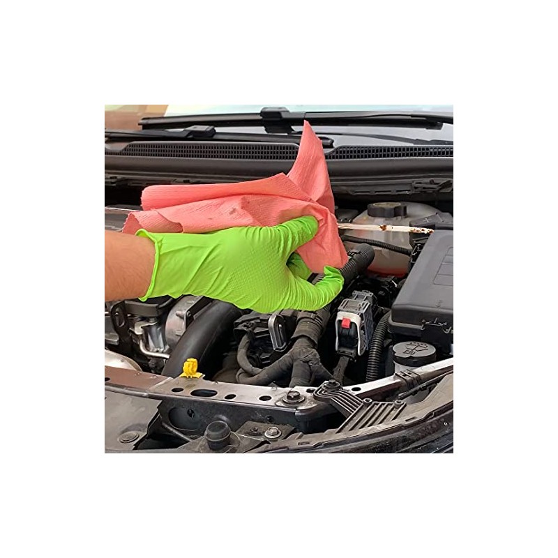TaskBrand P80 Premium Series Wipers, Hydrospun, Red, 12" x 13",