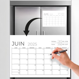 Finoly - France Magnetic Calendar Fridge - Calendar 2025 Fridge - Monthly Calendar Oct 24 to Dec 25 - Calendar Planner - Calendar 2025 Fridge - Magnetic Calendar (Minimalist)