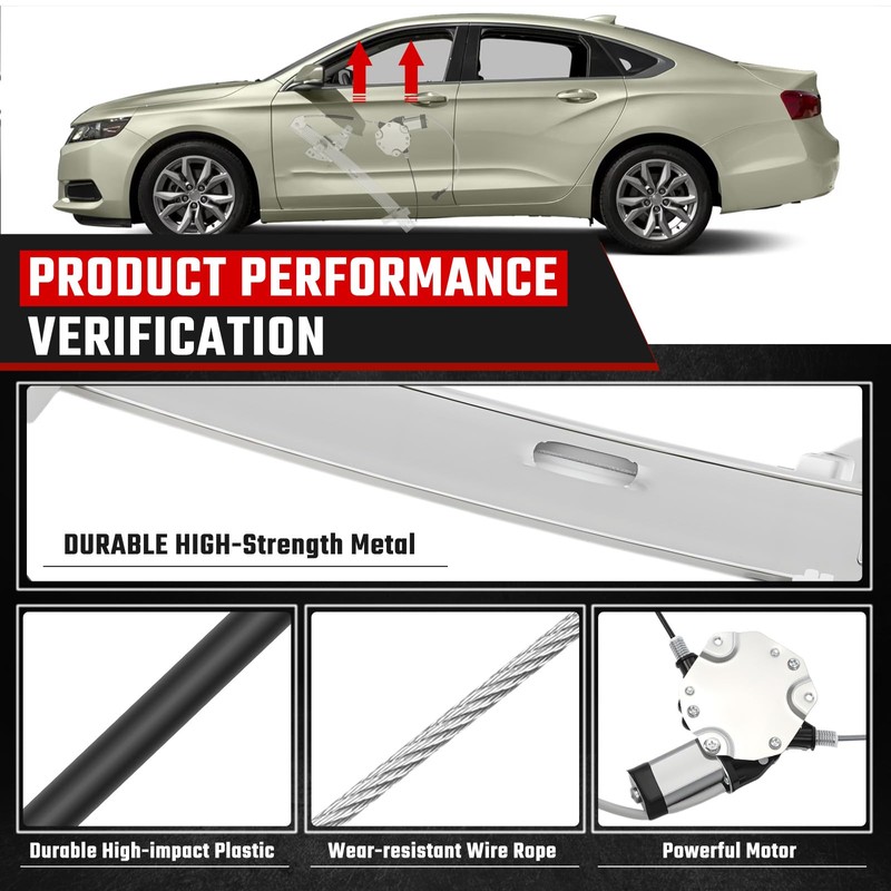 ISINFLASH 748-172 Front Left Driver Side Power Window Regulator with