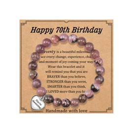 VGWON 70th Birthday Gifts Unique Inspirational for Women Happy 70th Birthday Bracelets Best Friend 70 Years Old Birthday Gifts for Women Sometimes You Forget You're Awesome