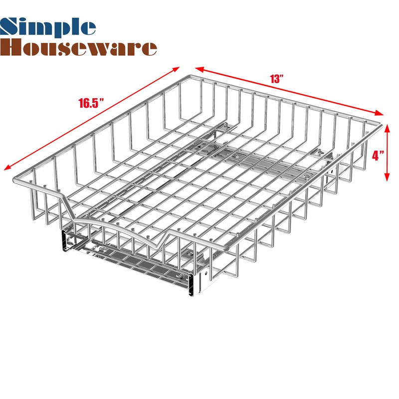 Simple Houseware Under Cabinet Pull Out Sliding Shelf Drawer Organizer,