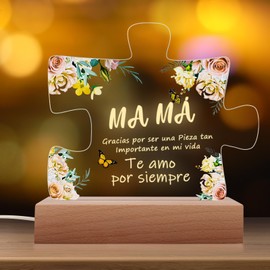 Regalo del Día de la Madre,Regalos de Cumpleaños para Mamá，Luz Nocturna con Frase en Español, Regalo único para el Día de la Madre, San Valentín, Navidad, Acción de Gracias