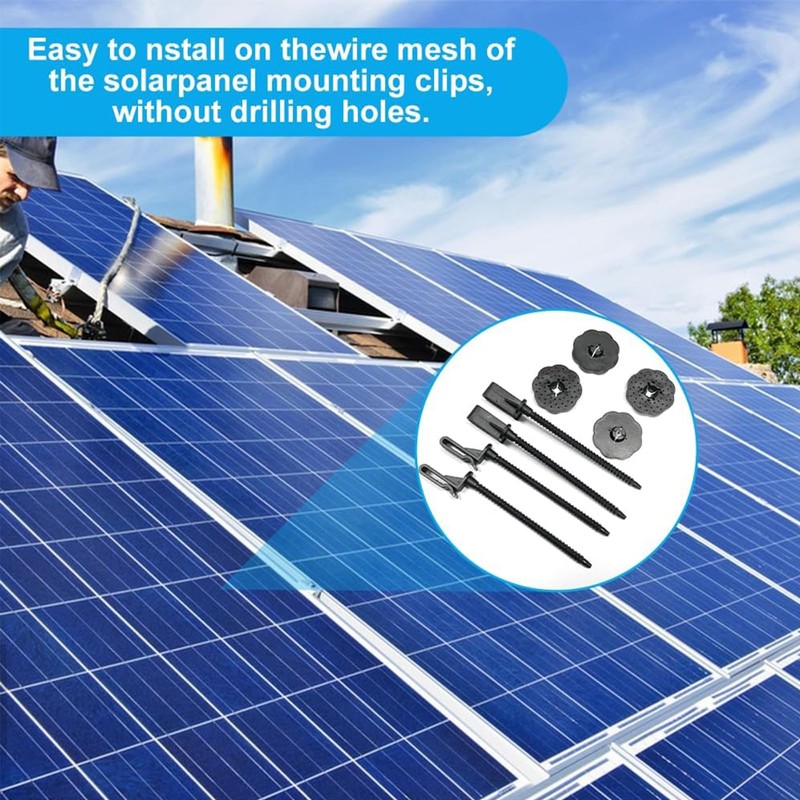 Zalizr 50 Sets Solar Panel Mesh Clips, Fence Panel Fastener