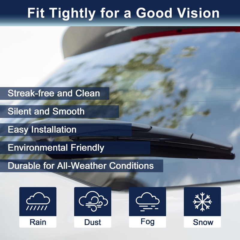 X AUTOHAUX Rear Windshield Wiper Blade Arm Set for Ford