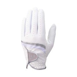 Callaway Style LH WMS WHT/GRY 19 25 Gloves, 7.5 inches (19 cm), Worn on Left Hand, White, Gray, Women's