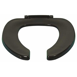 Centoco Black Toilet Seat Elongated, Toilet Seat Cover, Open Front No Cover, Heavy Duty Commercial, Plastic, Made in the USA, 500STSCC-407