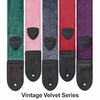 Nefelibata Guitar Strap, Double Full Grain Leather, Vintage Velvet Strap/FREE