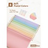 SortRax Legal Size Hanging File Folders, Sturdy Plastic, Pastel, 12-Pack