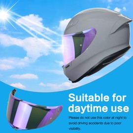 RIDLOG Helmet Visor Fit for K6 K6s Motorcycle Helmetr Face Shield K6s Helmet Accessories Replacement Tinted Motorcycle Helmet Visor (Chrome Purple)