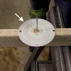 BullseyeBore Core Worksurface Extension Plate - Flat 6" Round Aluminum Plate for Extending a Drilling Surface - Offers Full Drill Guide Laser Visibility