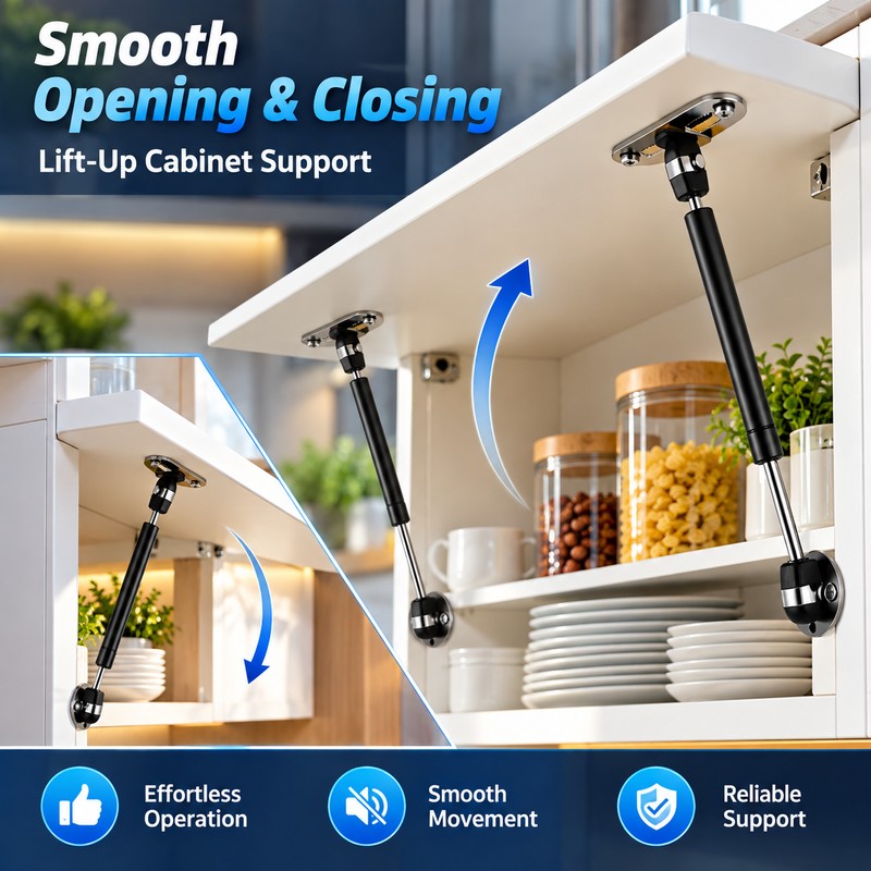 2PCS Gas Spring Lift Supports for Cabinet Lids – Hydraulic