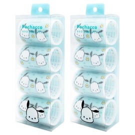 Sanrio Pochacco Hair Roll 4p, 2 pieces, mint / 산리오 포차코 헤어롤 4p, 2개, 민트