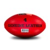 Sherrin AFLW Replica Training Leather Football, Red, Size 4