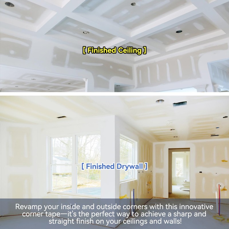 UNRUNFO Drywall Corner Tape - Inside Corner Drywall Tape Metal