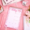 FYSUIMU Pink Bow To Do List Notebook A5 Undated Spiral