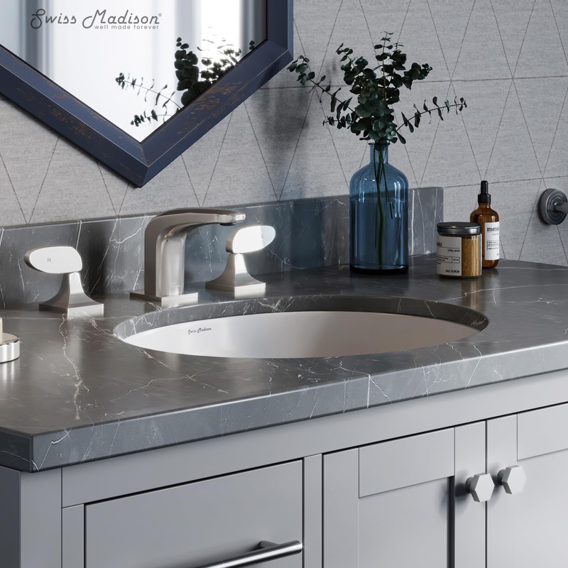 Swiss Madison SM-UM629 Plaisir 16.5 Oval Under-Mount Bathroom Sink