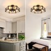 WILON Semi Flush Mount Ceiling Light, Industrial 6 Light Close