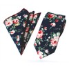 Secdtie - Corbata de algodón para hombre, diseño floral y