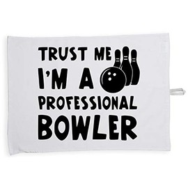 Hippowarehouse Trust Me I'm A Professional Bowler Tea Towel Eco Printed Dish Cloth Kitchen accessory 50cmx70cm 100% Cotton
