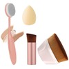 UNIVERSOENLÍNEA.COM Set 4 Aplicadores Maquillaje Brochas Esponja Belleza Polvo Base