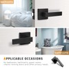 KNOBWELL Matte Black Modern Door Handles with Lock, Privacy Lever