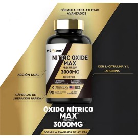 Nitric Oxide Max 3000mg 90caps Arginina Citrulline