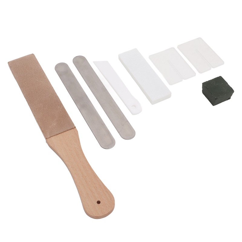 Leather Stropping Kit Complete Tools Double Sided Leather Paddle Honing