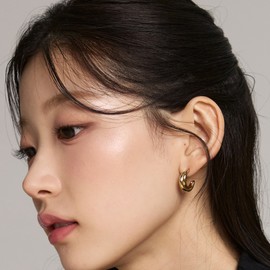 [Exclusive] Gold & Deer 14K Goldfield DeMuir Bold Hoop Ring Earrings Yellow Gold / [단독] 골드앤디어 14K 골드필드 드뮤어 볼드 후프 링 귀걸이 옐로우골드