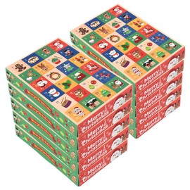 Cabilock Christmas Countdown Advent Calendar Boxes 10pcs 24gird Empty Advent Calendars to Fill Diy Paper Boxes Surprises For Christmas Holiday Packing