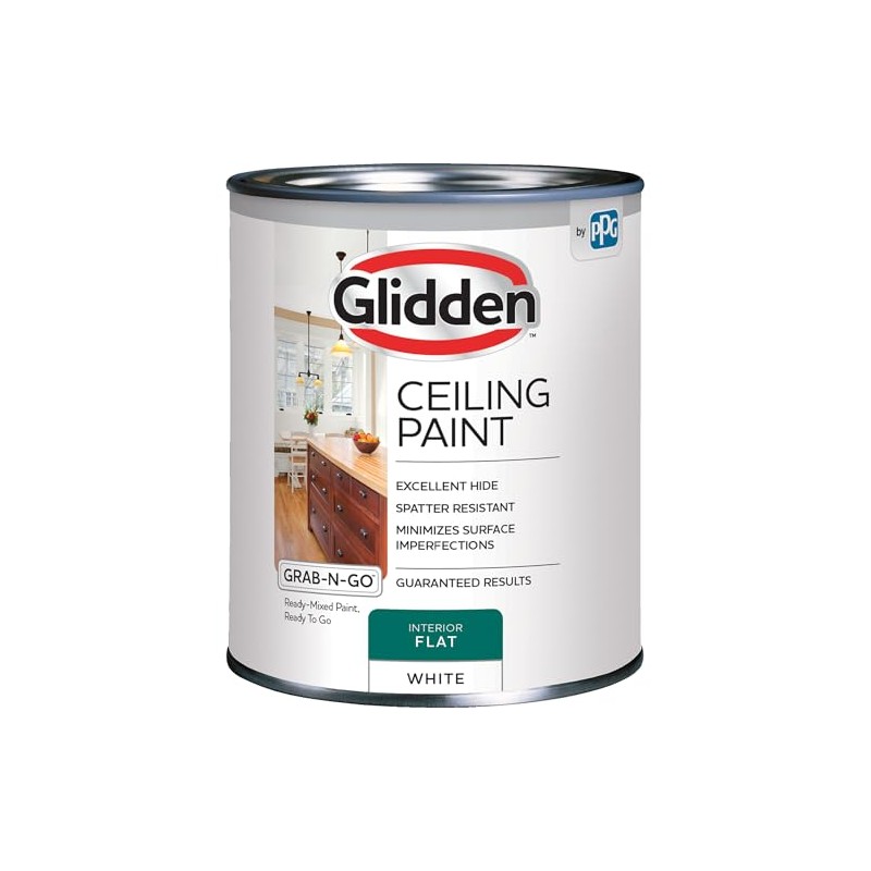 Glidden 1 qt. White Flat Ceiling Interior Paint