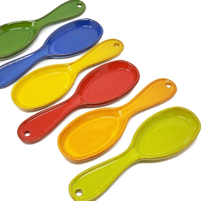Verano Spanish Ceramics Selena Glaze Hand Dipped Decorative Spoon Rest
