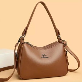 여성 클래식 모던 크로스백 가죽 핸드백 Women's Classic Modern Crossbody Leather Handbag