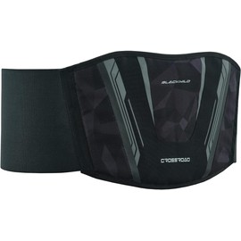 BLACKWILD Motorcycle Kidney Belt, Crossroad Kidney Belt, Motorcycle Men and Women, Black Crystal Design, Effective Stabilisation Kidney Warmer, Lumbar Support, Back Support Belt, black