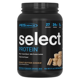 PEScience Select Protein Powder, Peanut Butter Cookie, 27 Serving, Whey and Casein Blend